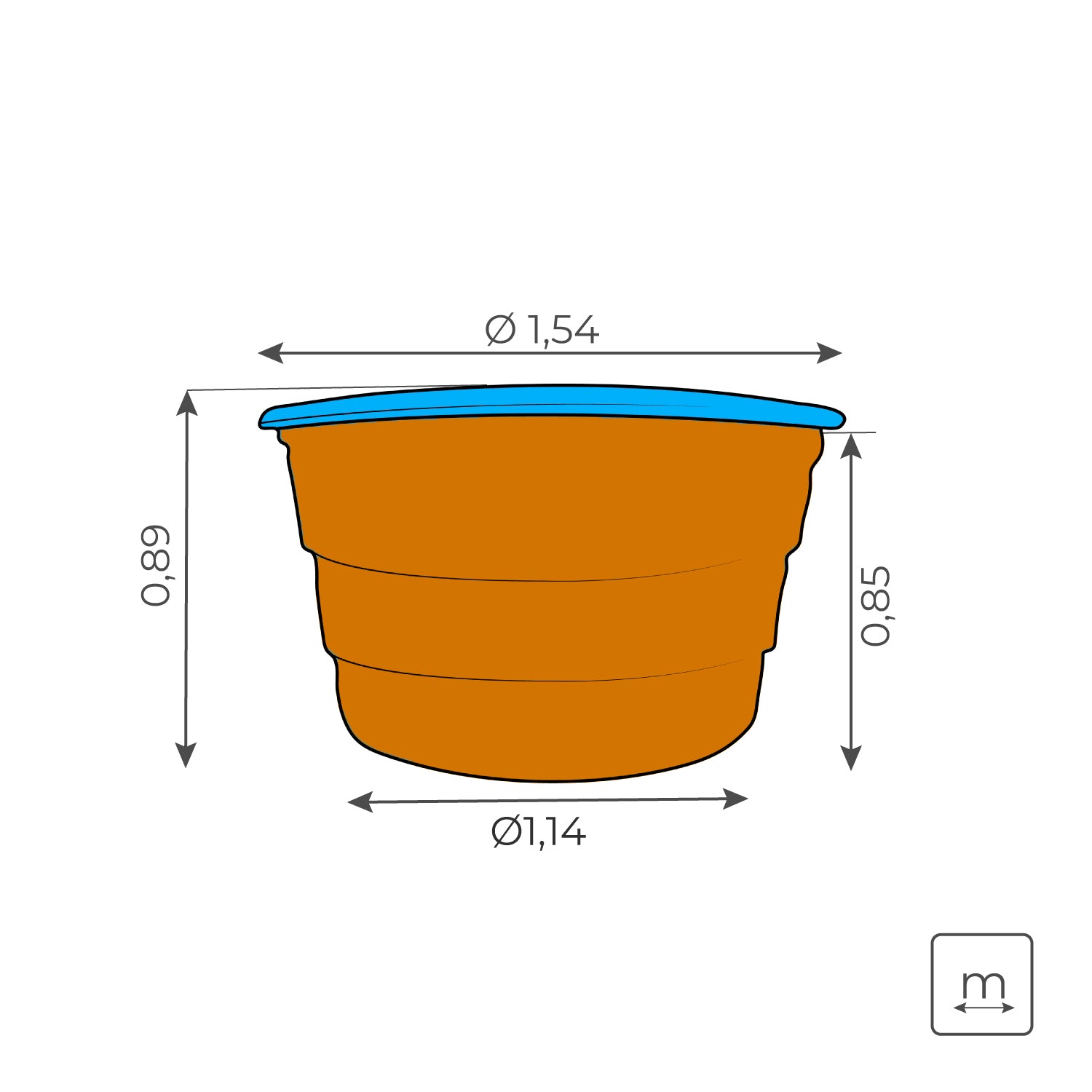 Caixa D'água em Fibra de Vidro 1000 Litros