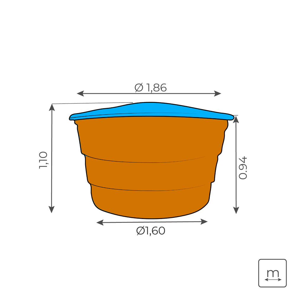 Caixa D'água em Fibra de Vidro 2000 Litros